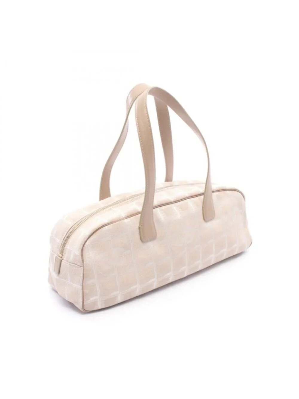 Chanel Handbag New Travel Line Beige Leather
